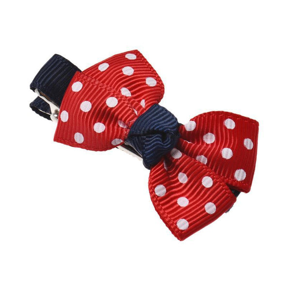 Red HairBows Hair Clips 2017 New Fashion Dot for  Girls Kids